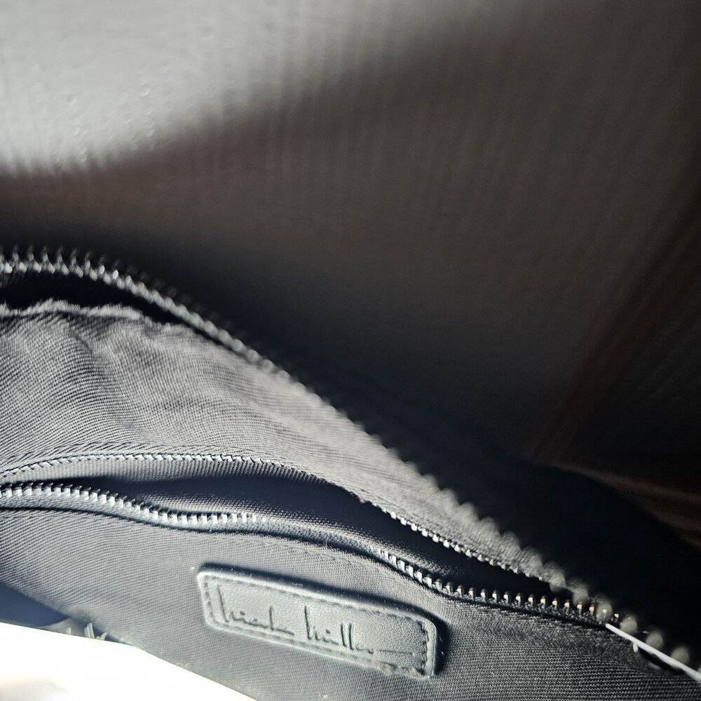 Nicole Miller Black Quilted Crossbody Lots Of Pockets - Picture 10 of 12